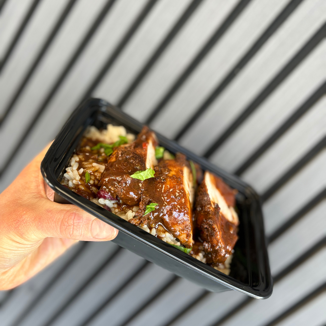 Pure & Simple Jerk Rice & Peas meal prep